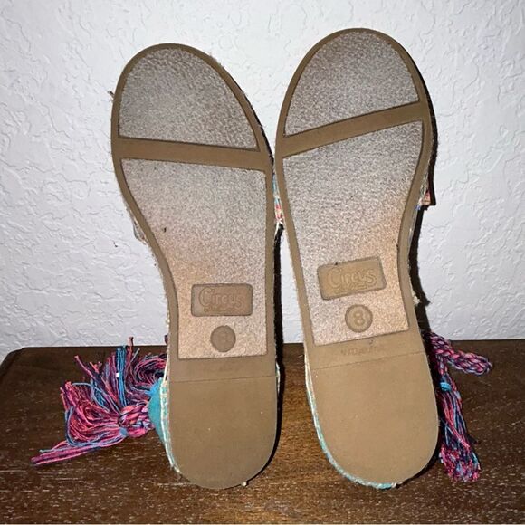 Sam Edelman Circus Tropical Floral Print Rope  Lace Up Espadrille Sandal Shoes - Picture 6 of 8